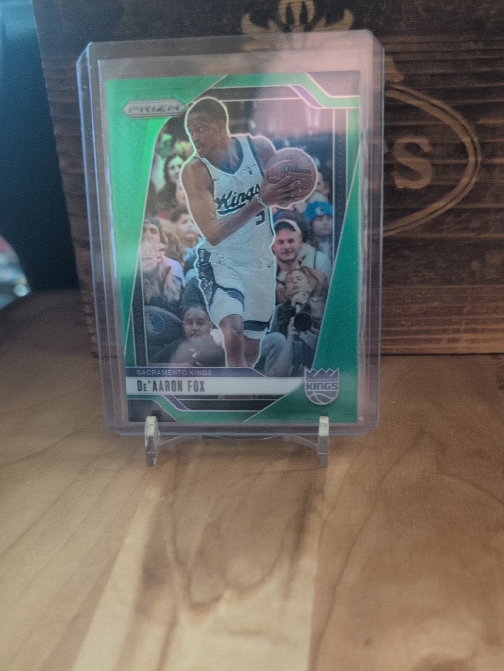 2024-25 Prizm De'Aaron Fox Green Prizm Kings Spurs